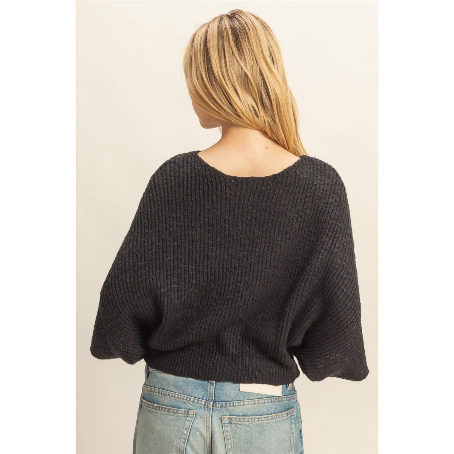 Boat Neck Knit Sweater