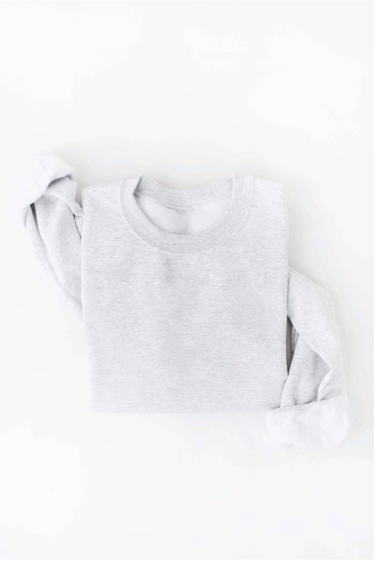 Premium Basic Solid Graphic Sweatshirt: VINTAGE WHITE LONG SLEEVE / XL