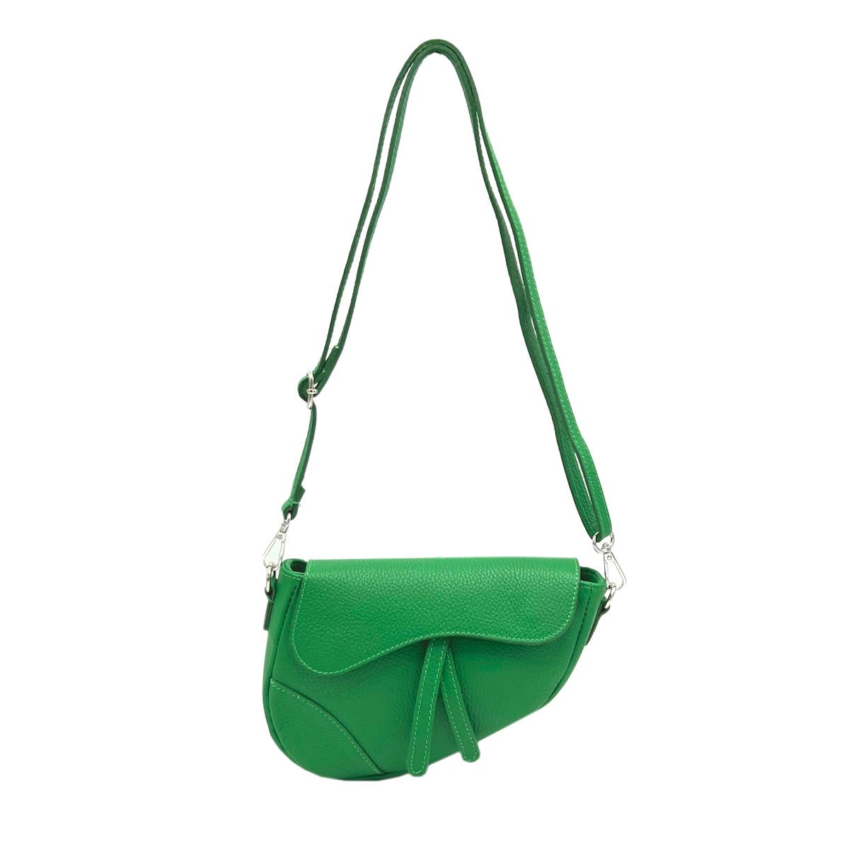 Genuine leather shoulder bag, Made in Italy