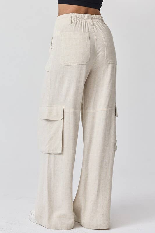 Maya Relaxed Fit Utility Wide Leg Pants