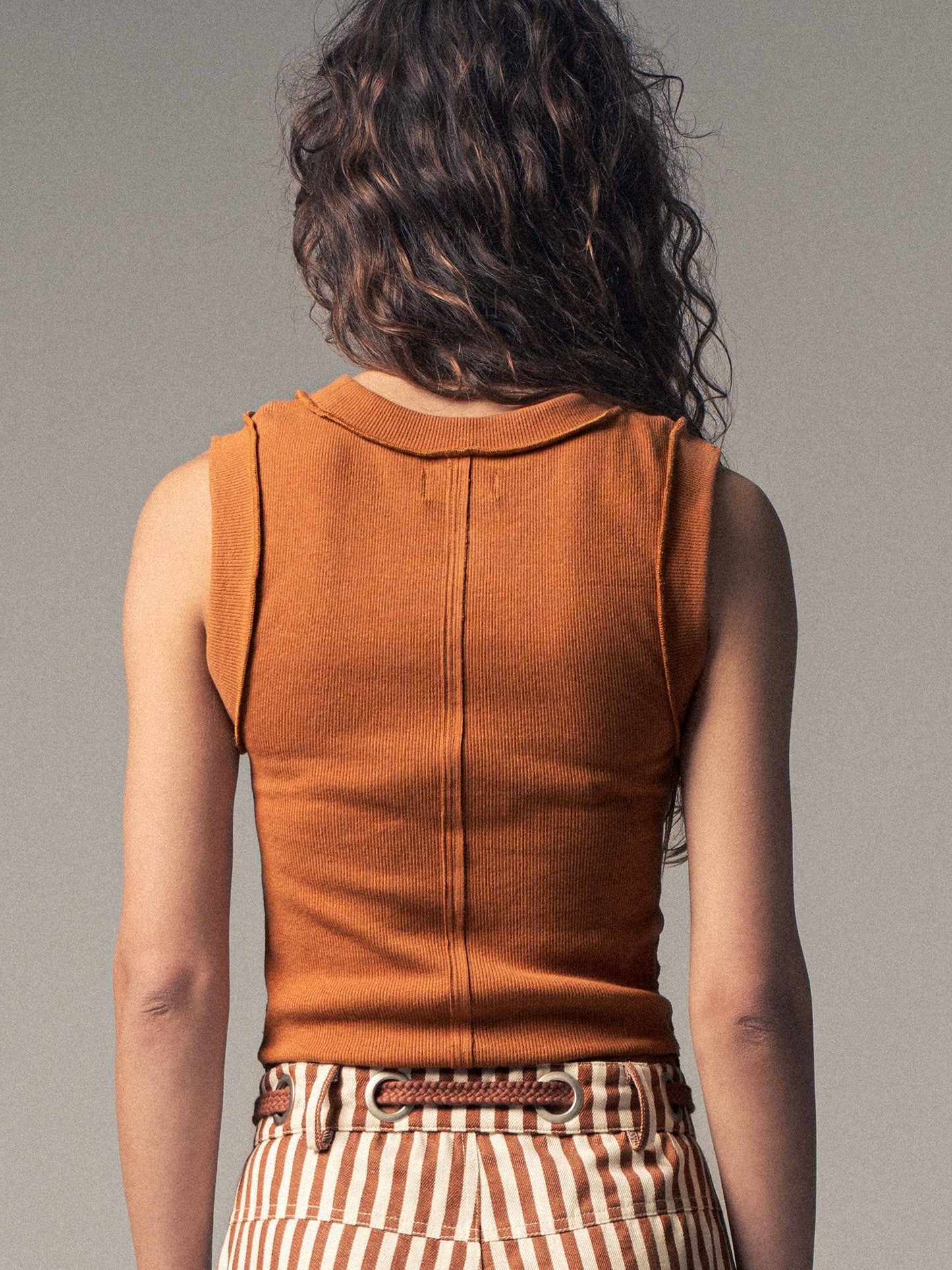 Ribbed Slim Fit Sleeveless Tank Top