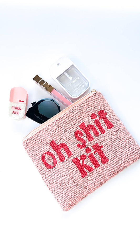 Oh Shit Kit - Handmade Beaded Make Up Bag