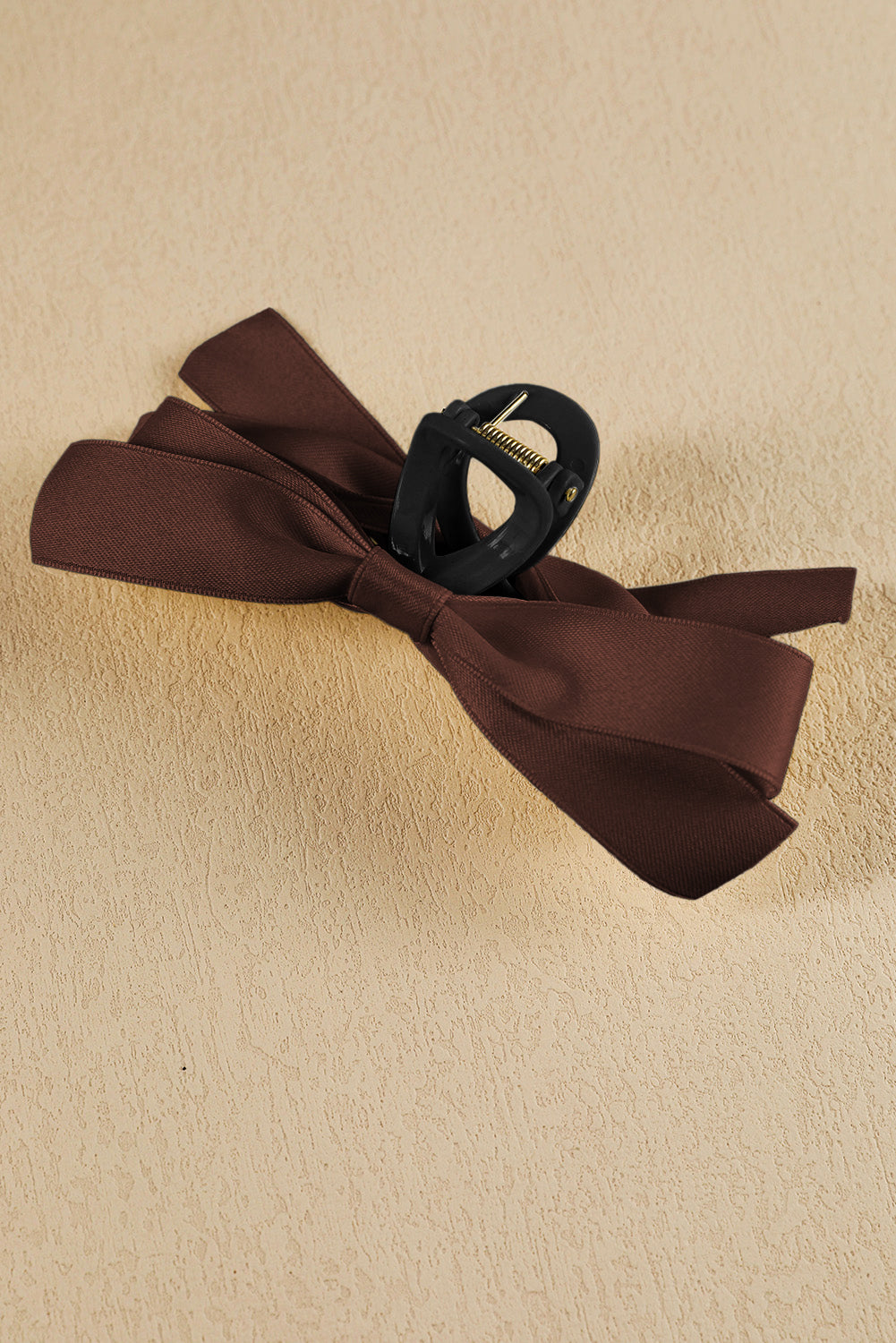 Mist Green Solid Color Ribbon Bow Decor Hair Clip