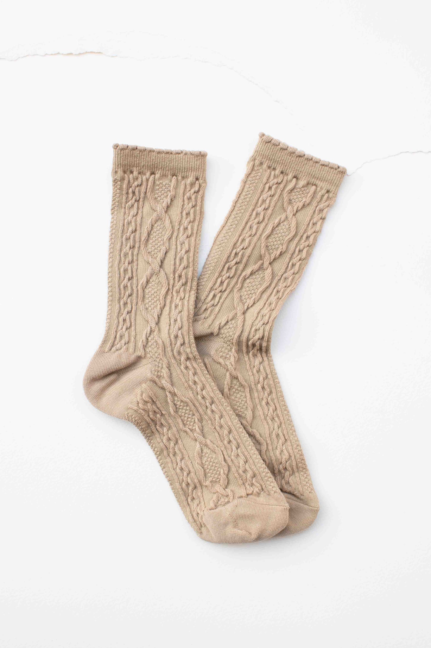 Twist Cotton Crew Socks