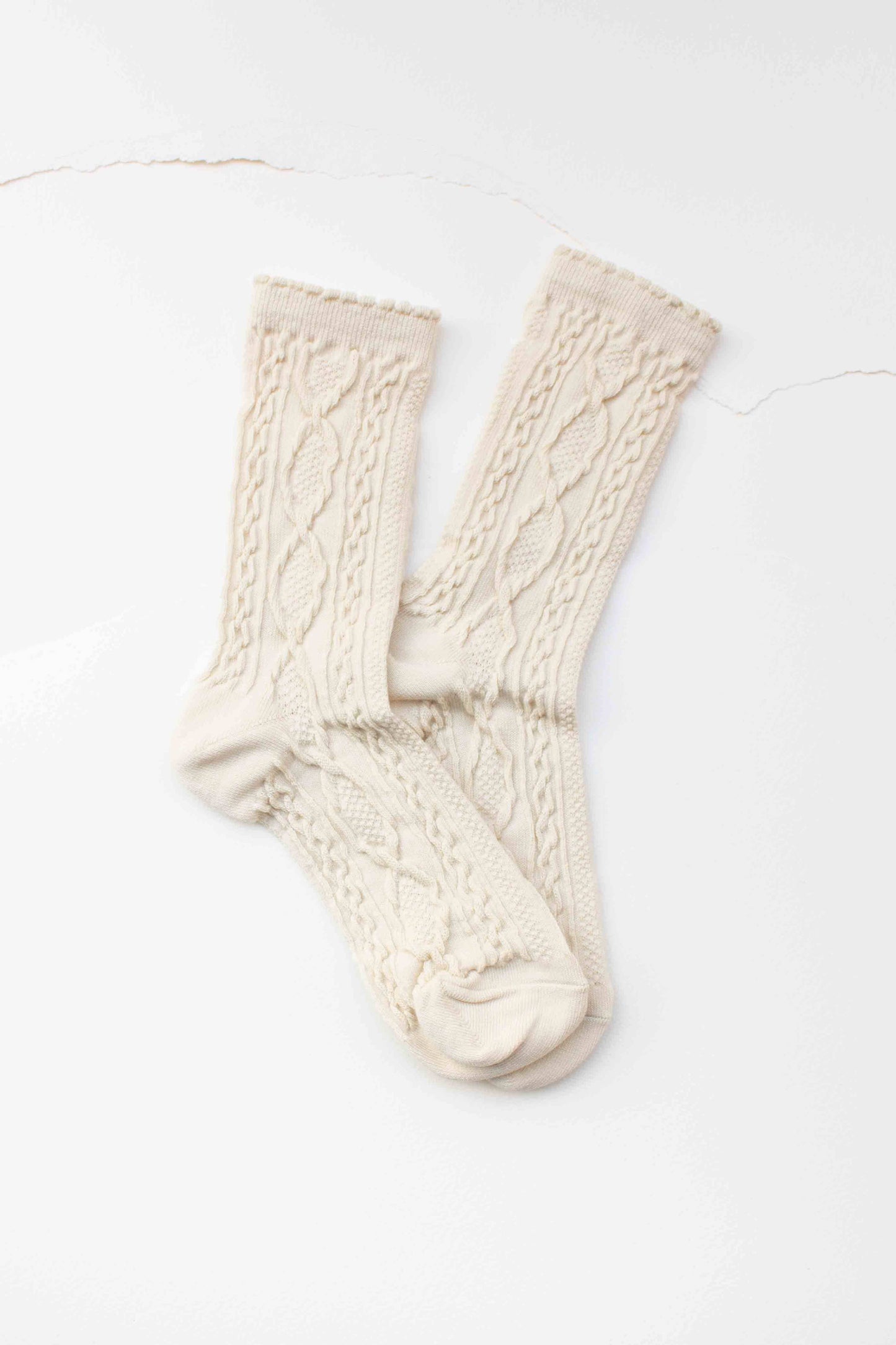 Twist Cotton Crew Socks
