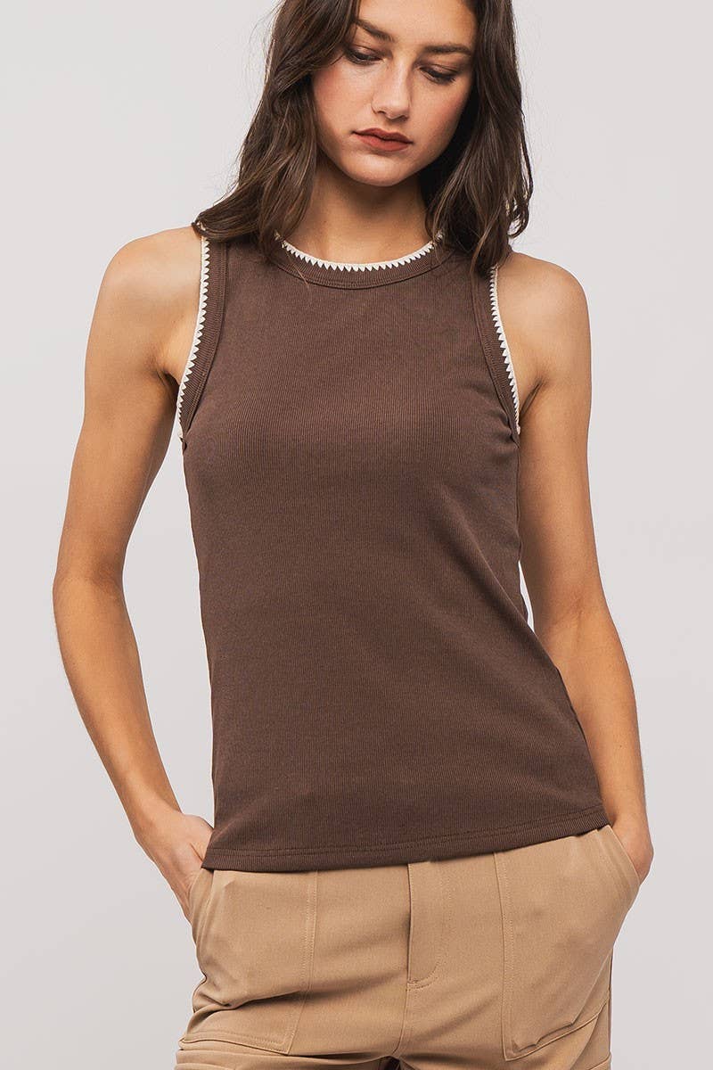 SYDNEY STRUCTURE KNIT TANK TOP