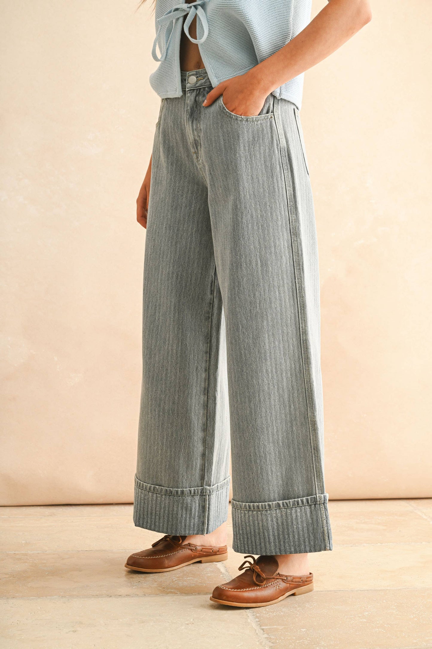 TEXTURED DFFEC DENIM PANTS