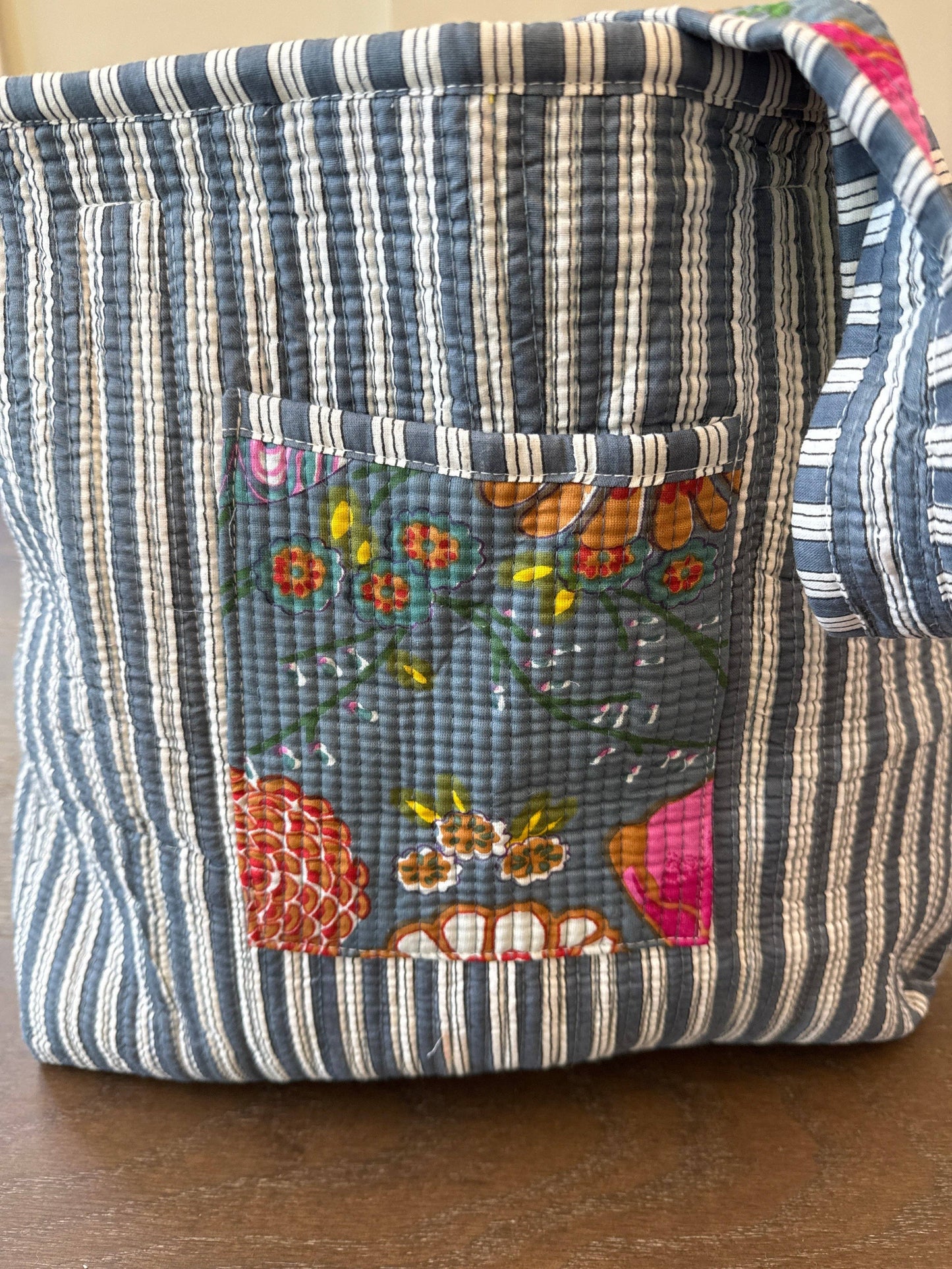 Block Print Quilted Totes