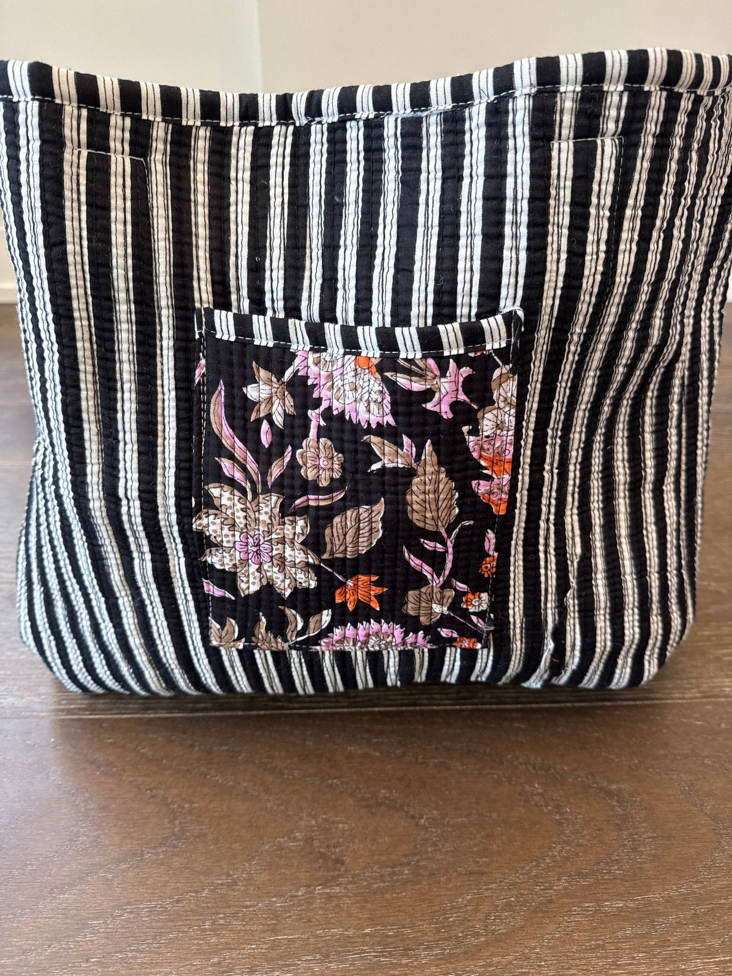 Block Print Quilted Totes