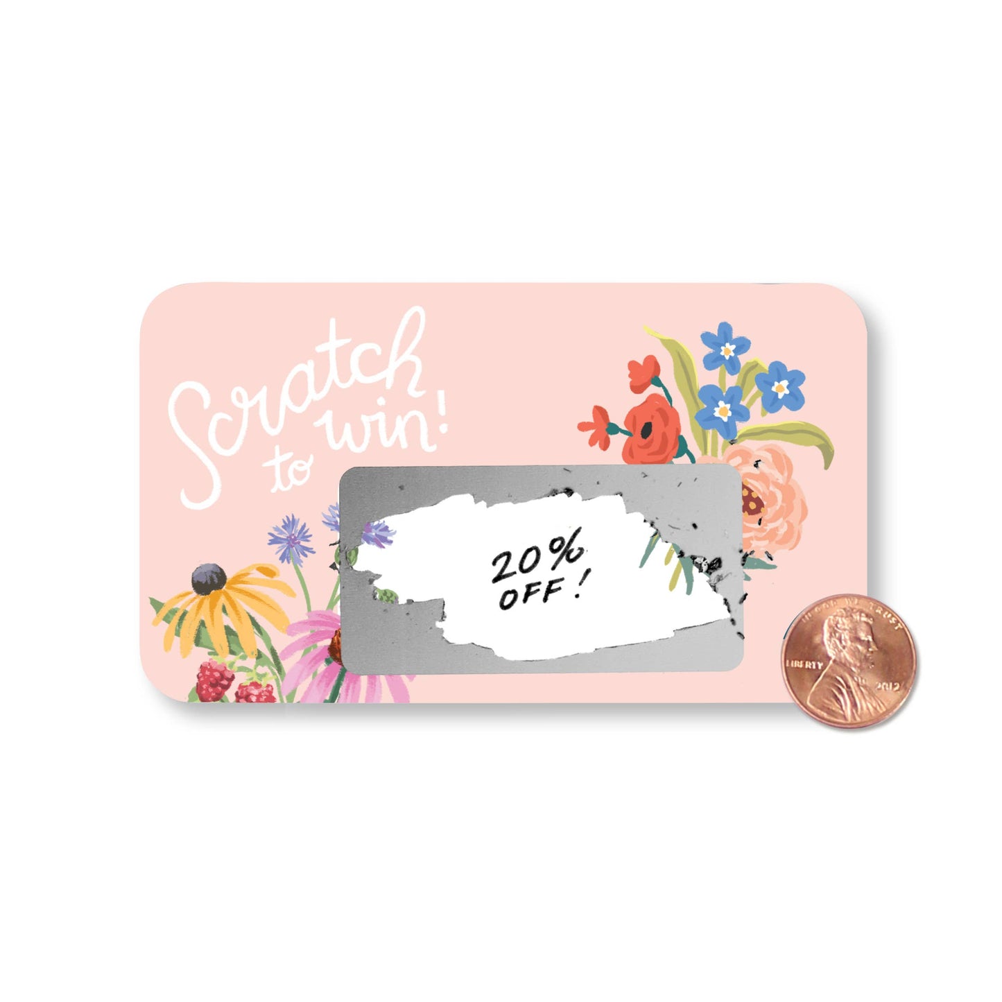 100 Customer Scratch-off Cards - Wildflowers