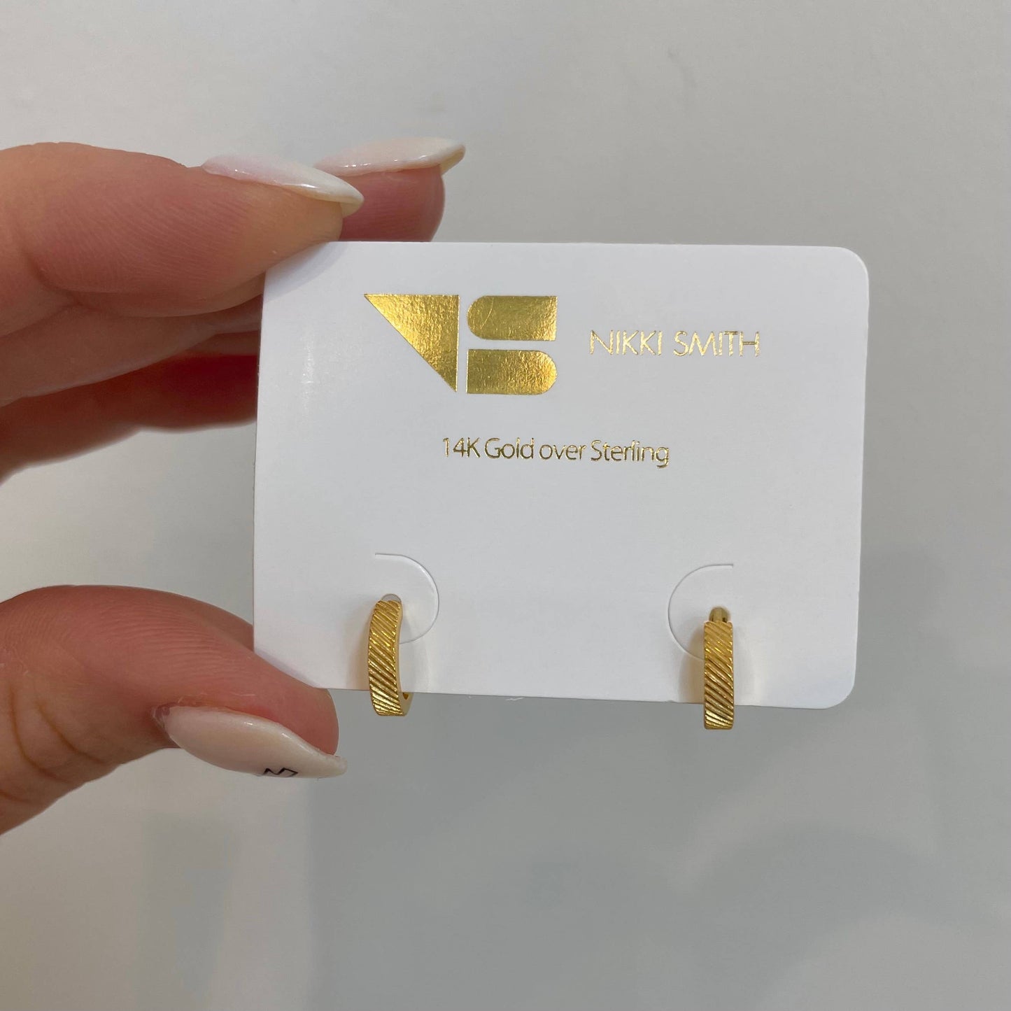 Textured Gold Huggies