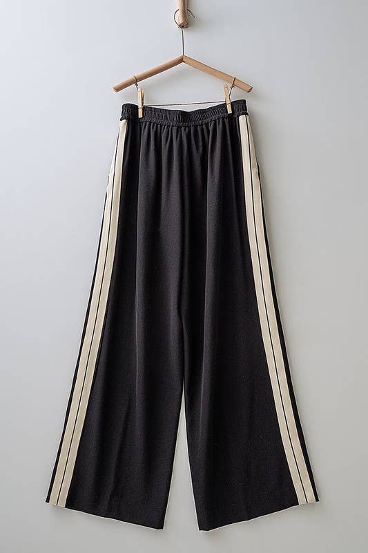Side Stripe Drawstring Relaxed Statement Lounge Pants
