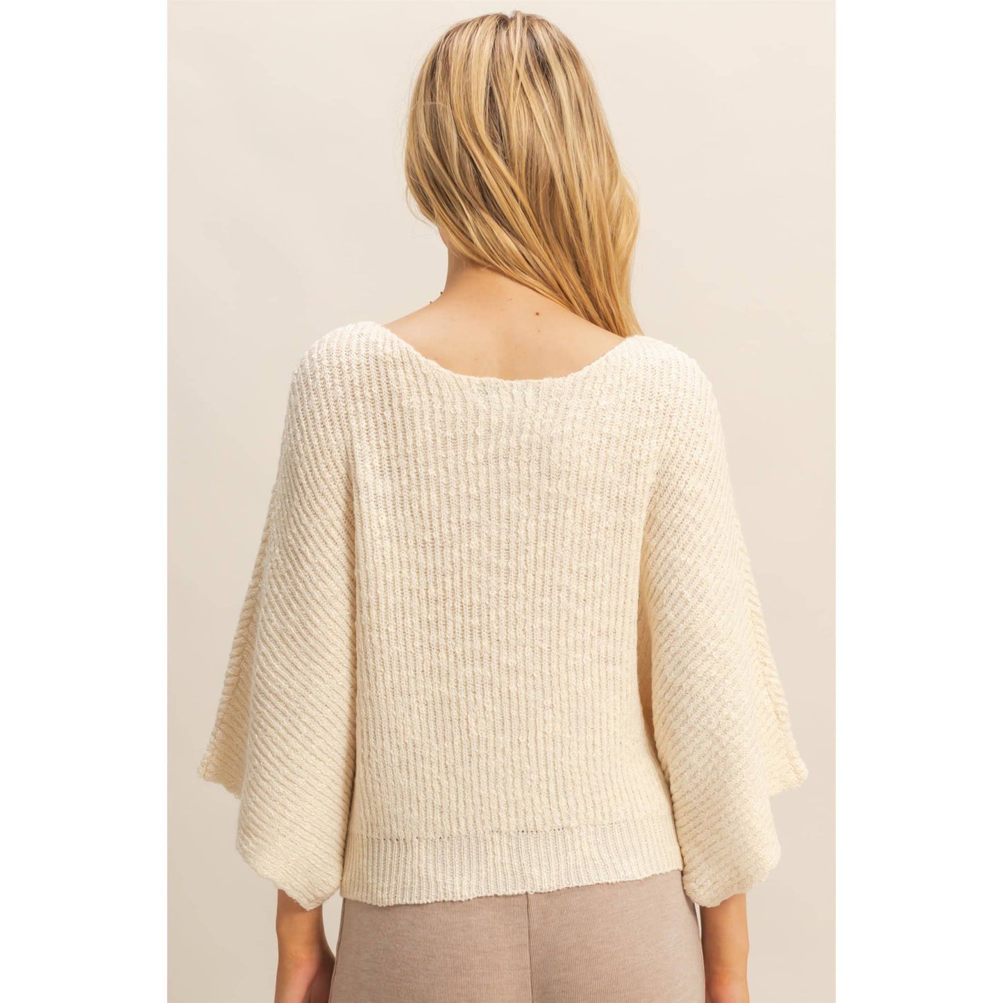 Boat Neck Knit Sweater