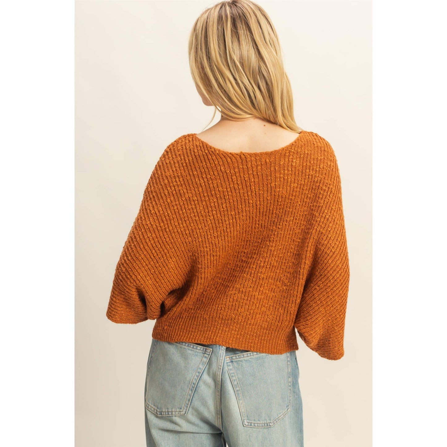 Boat Neck Knit Sweater