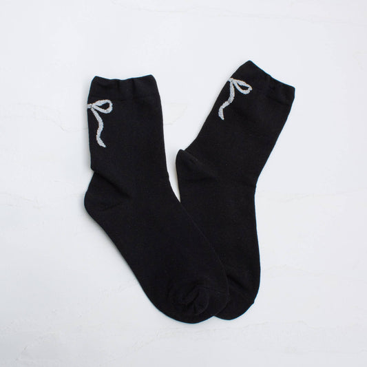 Women's Holiday Ribbon Bow Casual Socks