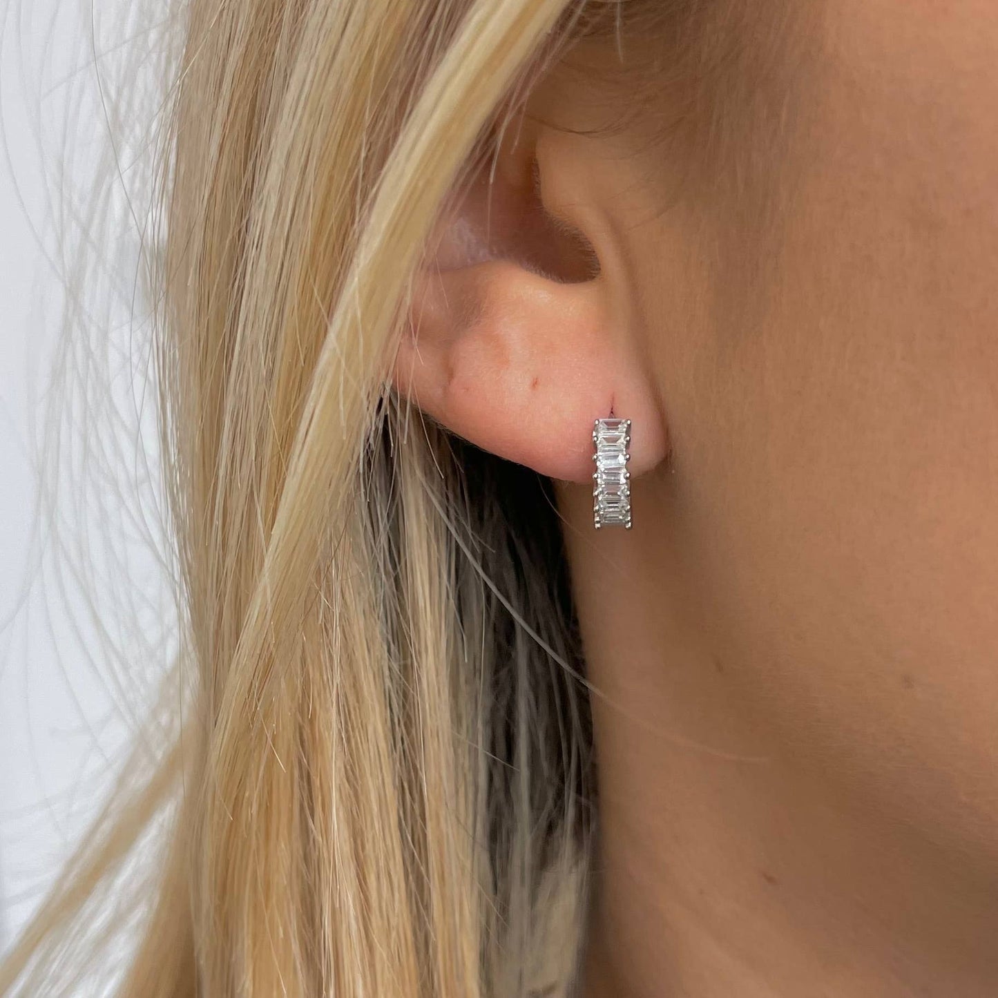 Small Esther Diamond Huggies