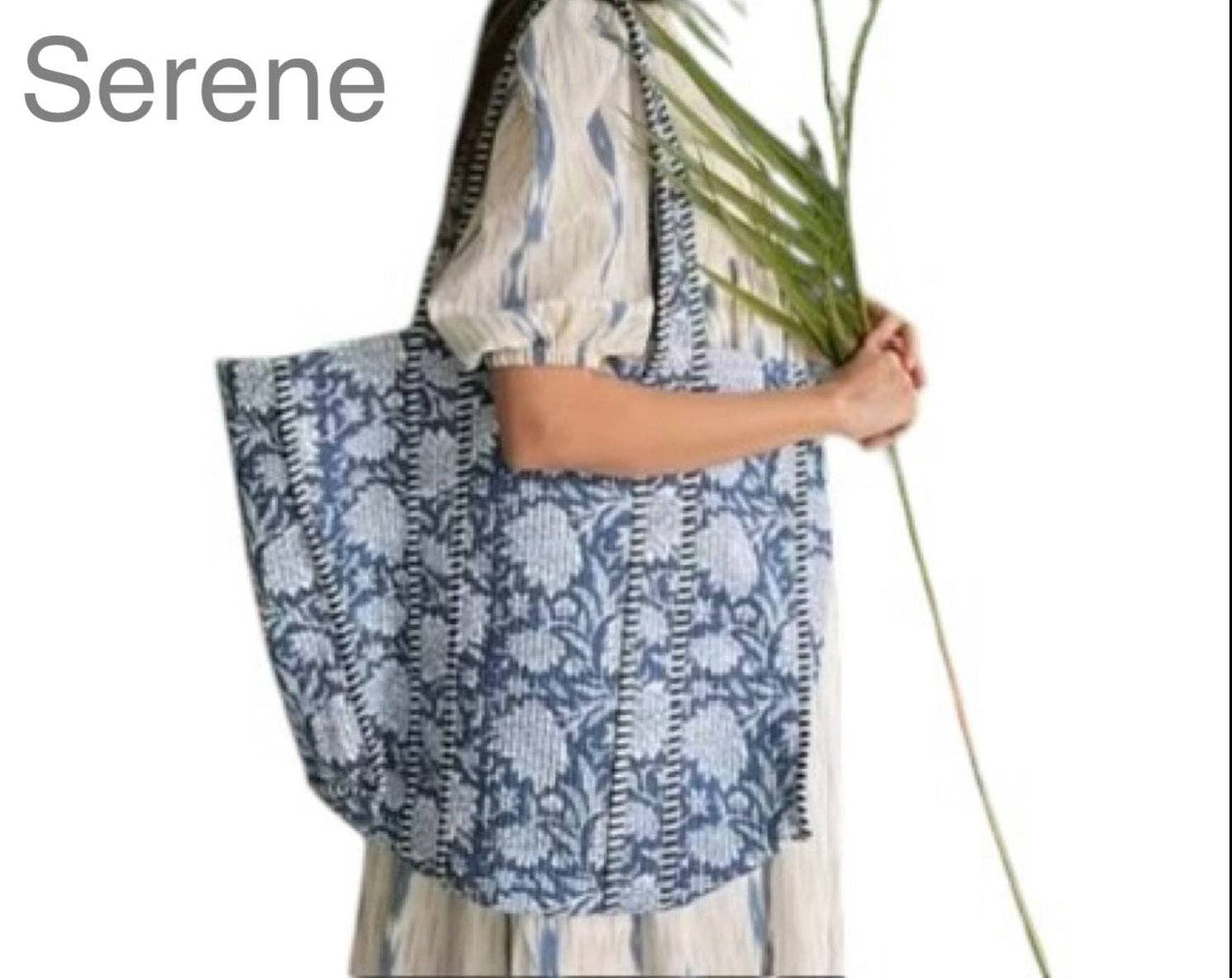 Block Print Quilted Totes