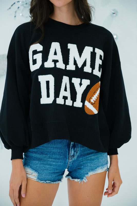 White GAME DAY Varsity Pullover Sweatshirt