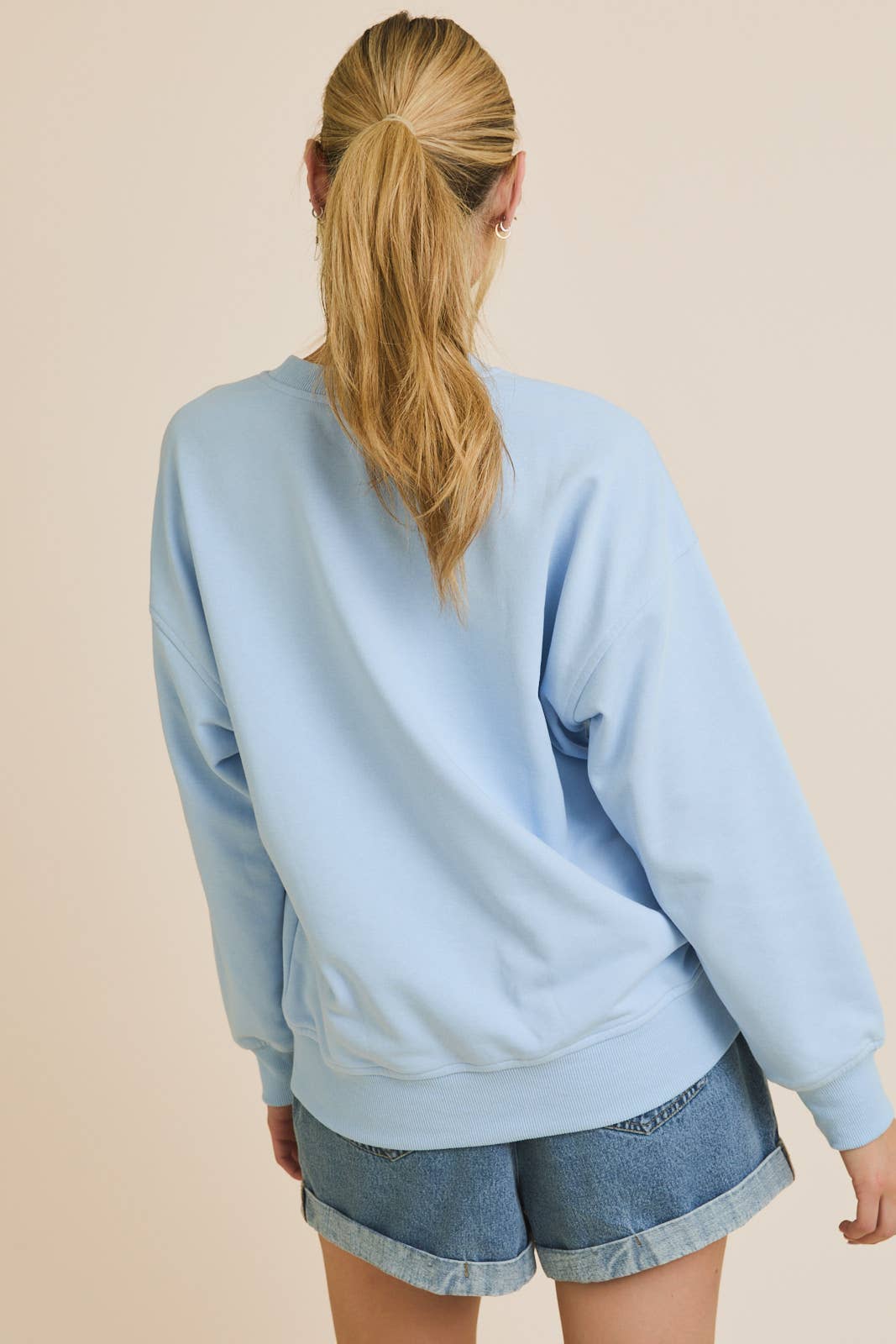ROUND NECK LONG SLEEVE " STAY SALTY " SWEATSHIRT
