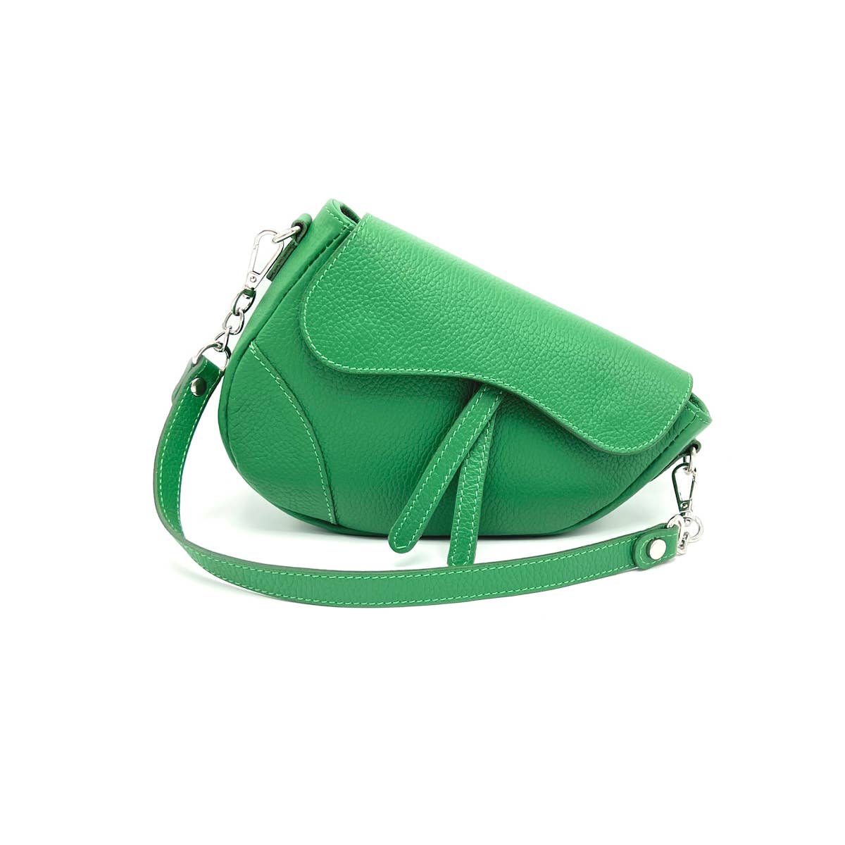 Genuine leather shoulder bag, Made in Italy