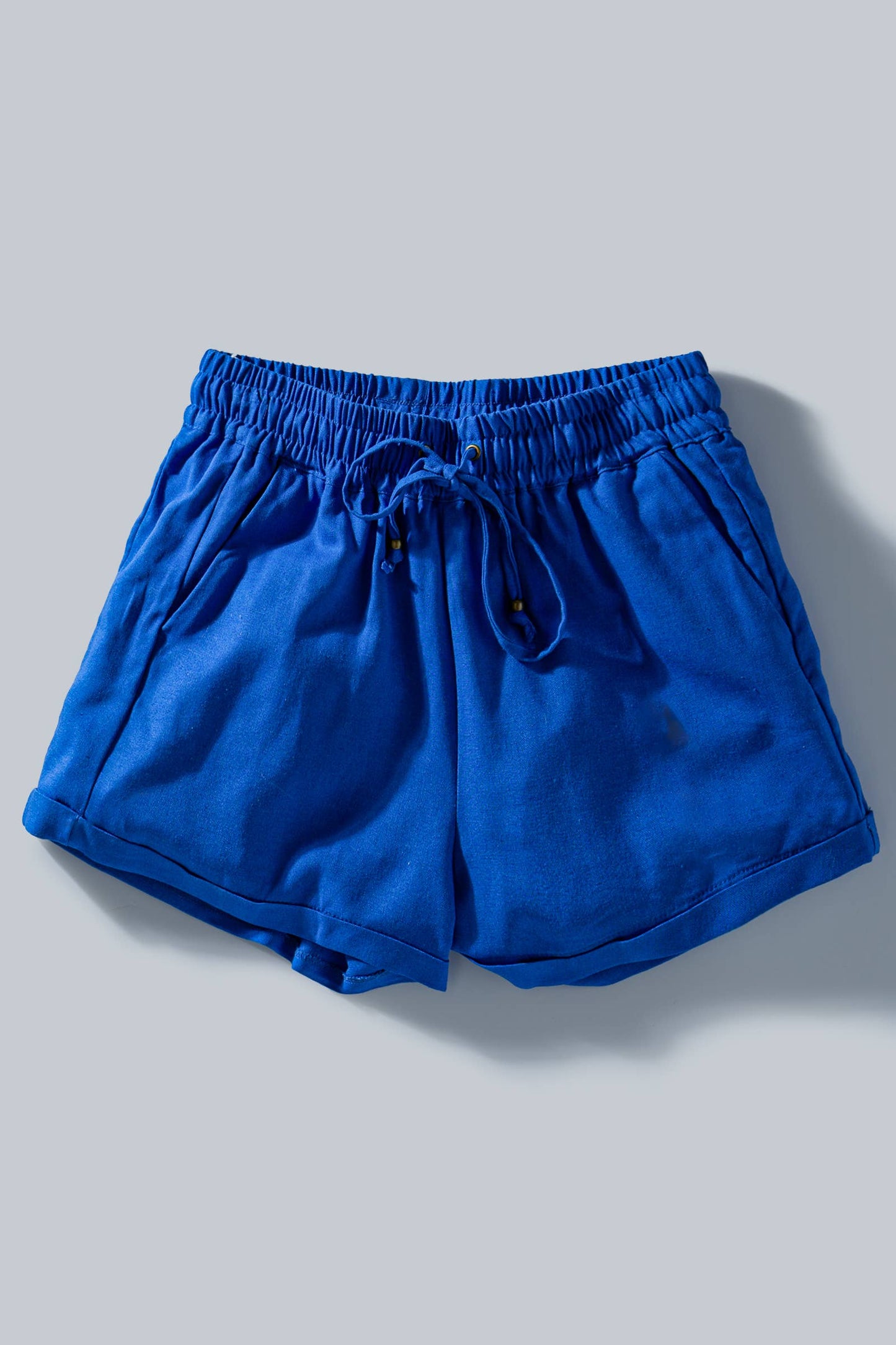 Viscose Linen Blend Drawstring Shorts