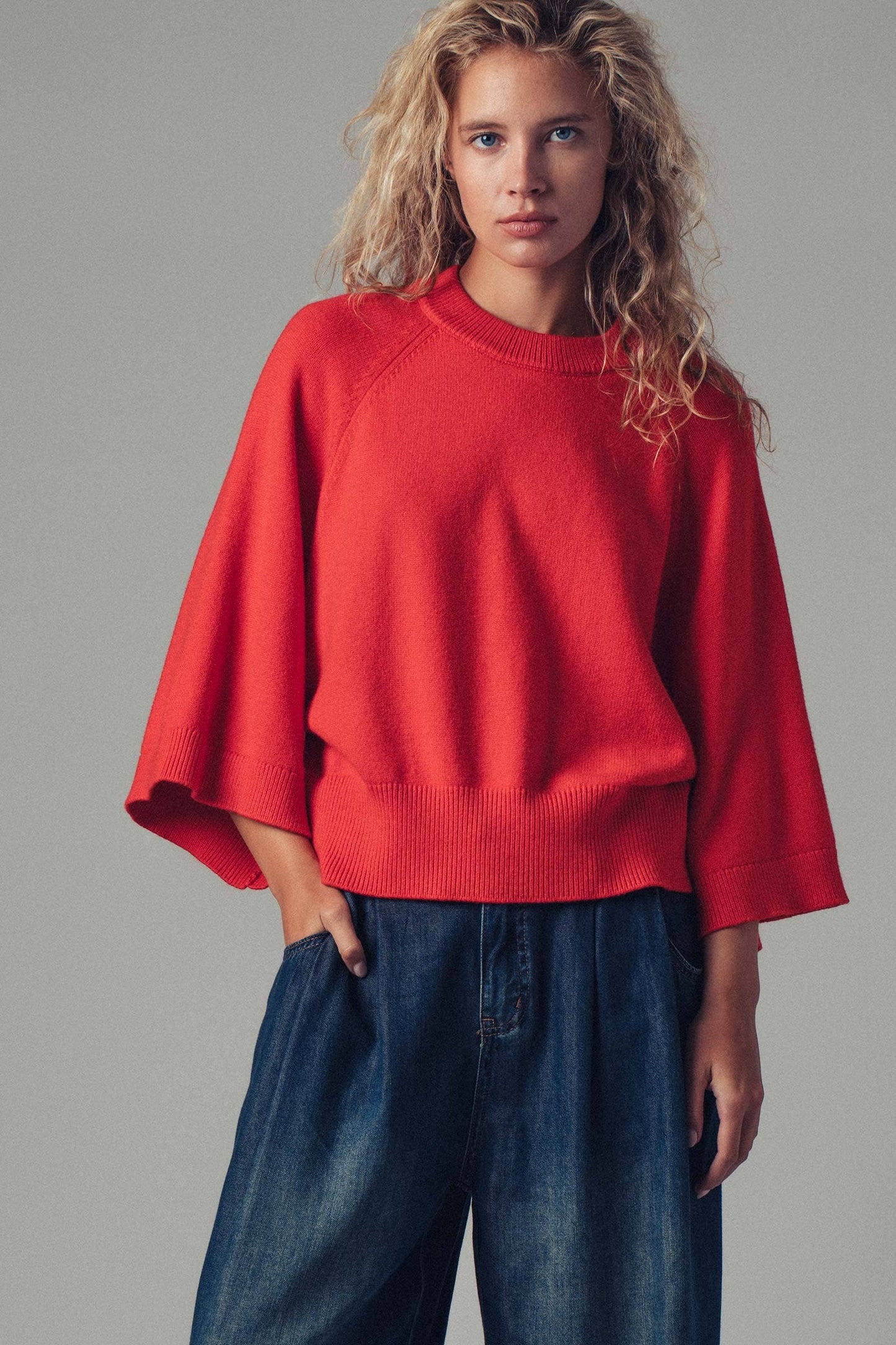 Batwing Sleeve Sweater Top