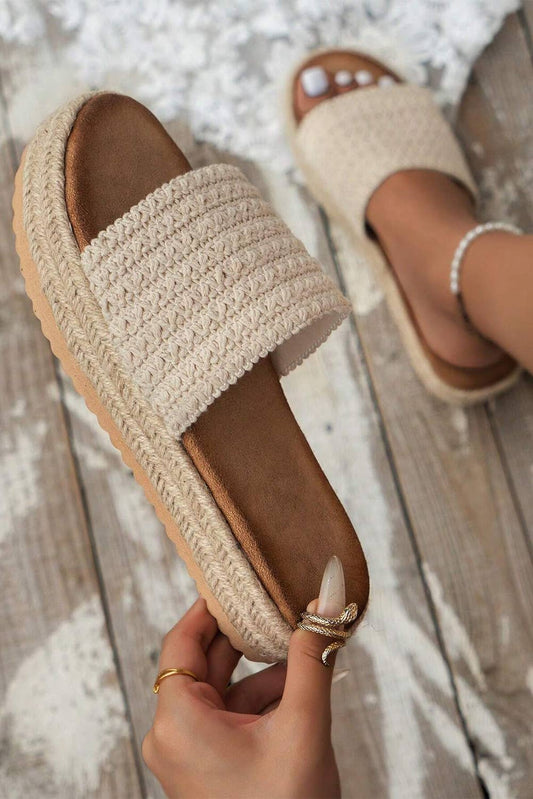 Boho Woven Wedge Fashion Slippers | US6-10