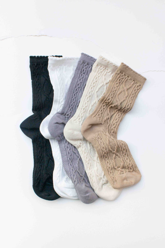 Twist Cotton Crew Socks
