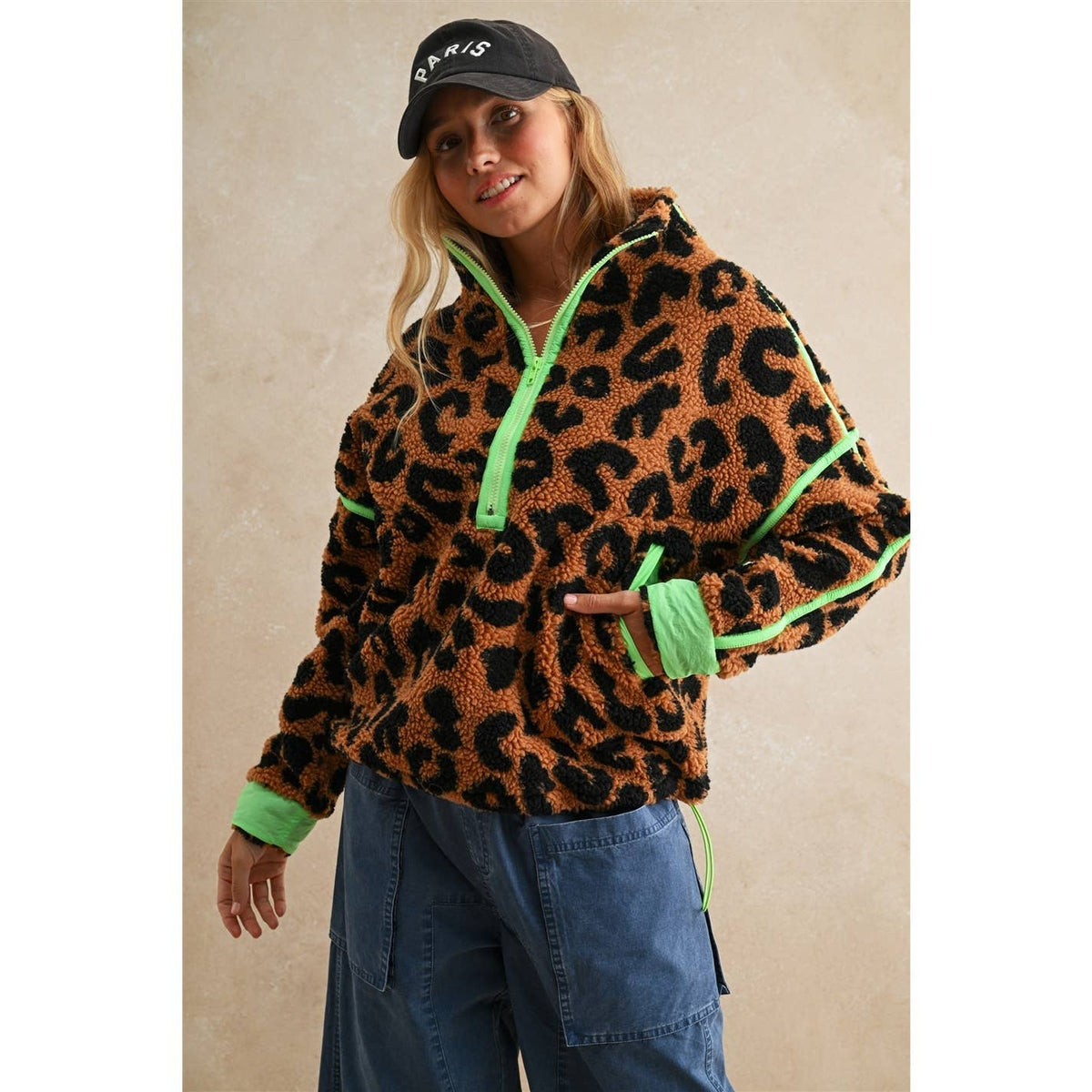 Leopard Sherpa Pullover
