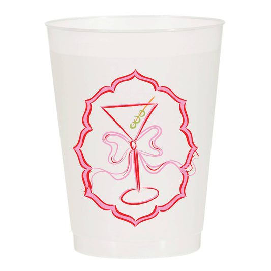 Pink Dirty Martini Frosted Cups - Girly