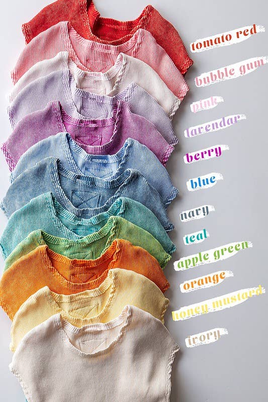 Ribbed Knit Crop Short Sleeve Fitted Casual Spring Top