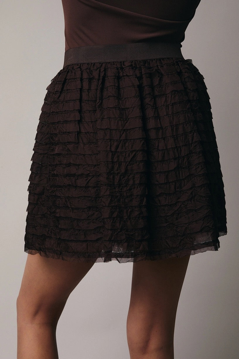 Frilled Detail Mini Skirt