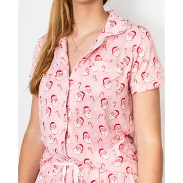 Candy Cane Cutie Sleep Shirt and Shorts Light Pink/Red/White -Asst.
