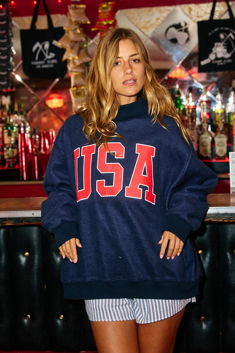 USAFLAG 'USA & Flag' Reversible Mock Neck Sweatshirt
