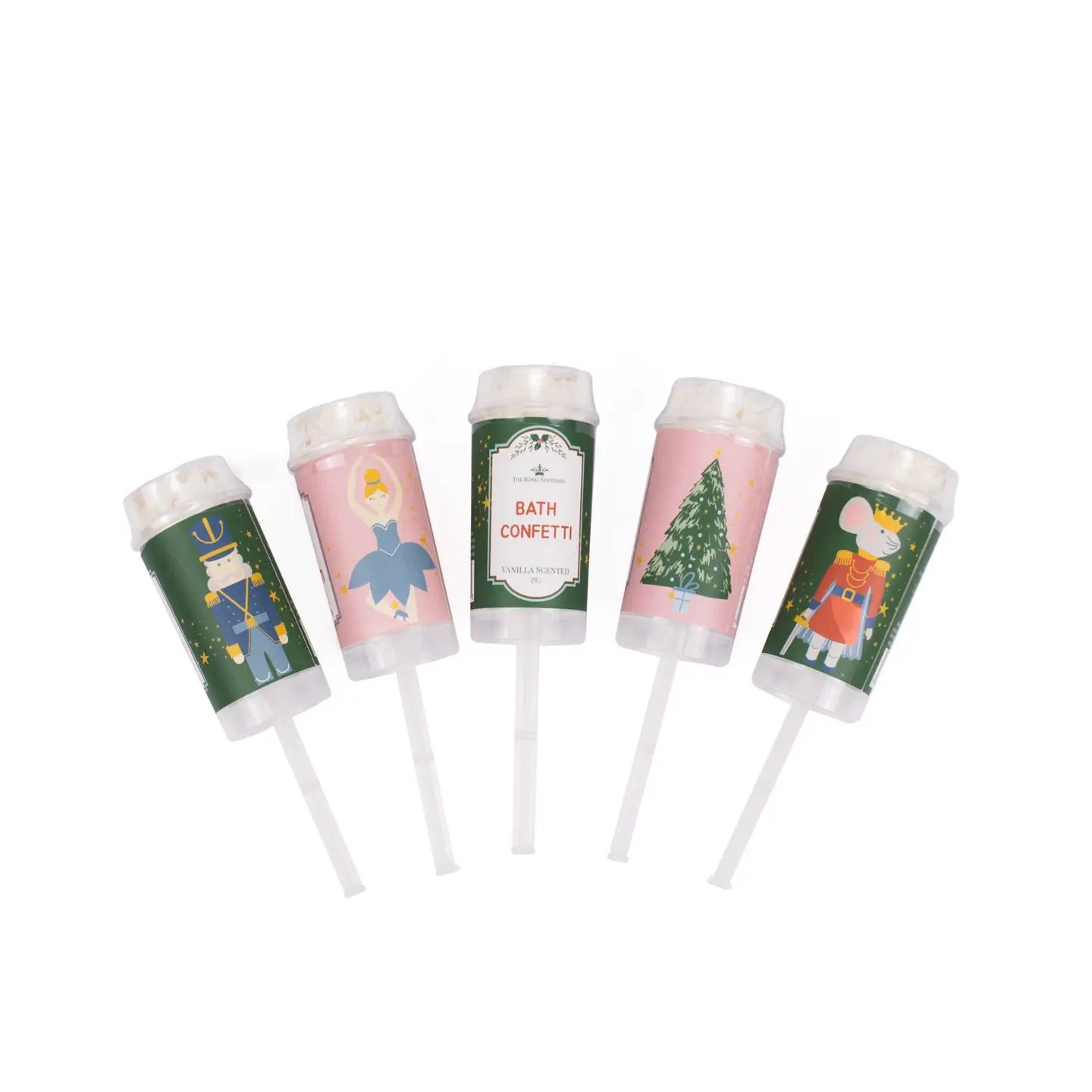 Nutcracker Waltz Bath Confetti Poppers Vanilla Scented 24*15g