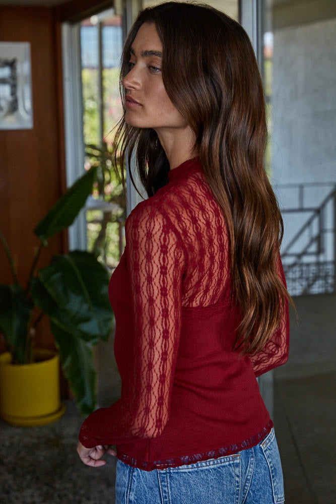 Cherie Lace Mock Top