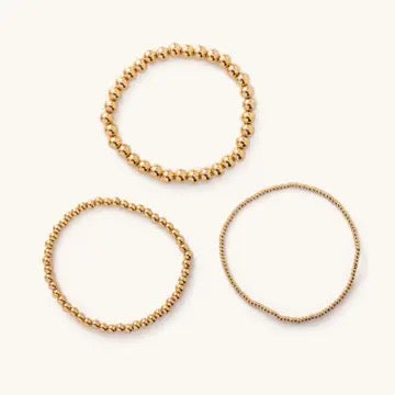 Waterproof Gold Ball Bracelets Small