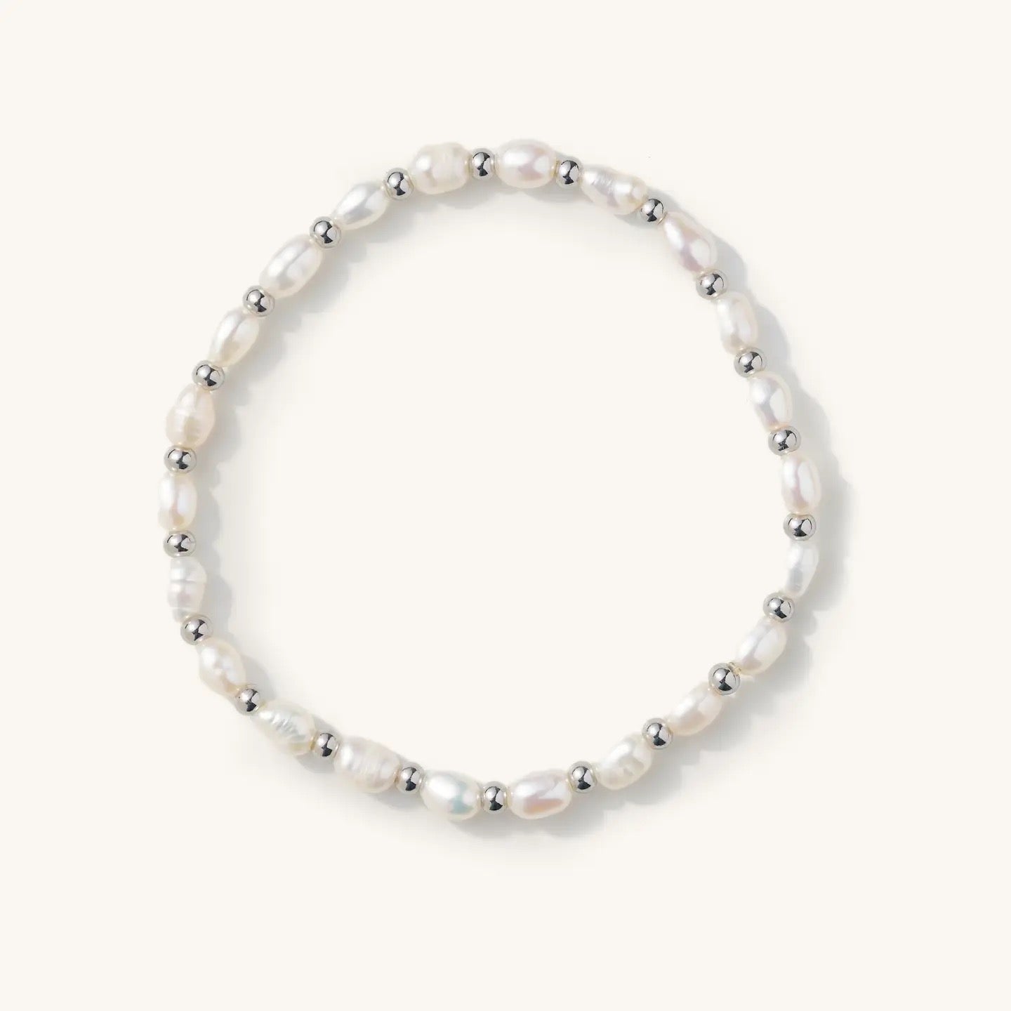 Silver Percy Pearl Bracelet