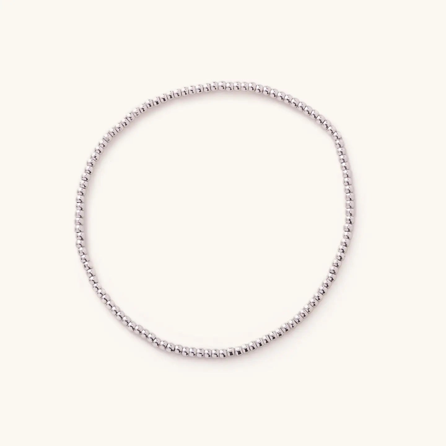 Waterproof Silver Ball Bracelets- Medium