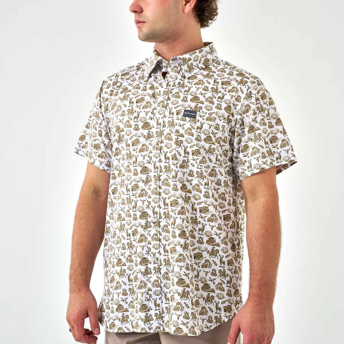 Performance Button Up- Into The Wild