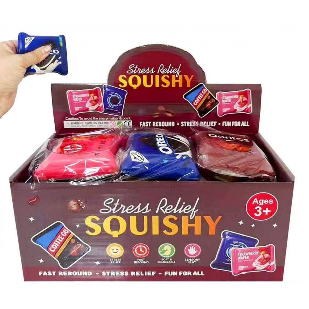12PCS - Mini Snack Package Squeeze Squishy Stress Relief Toy Set
