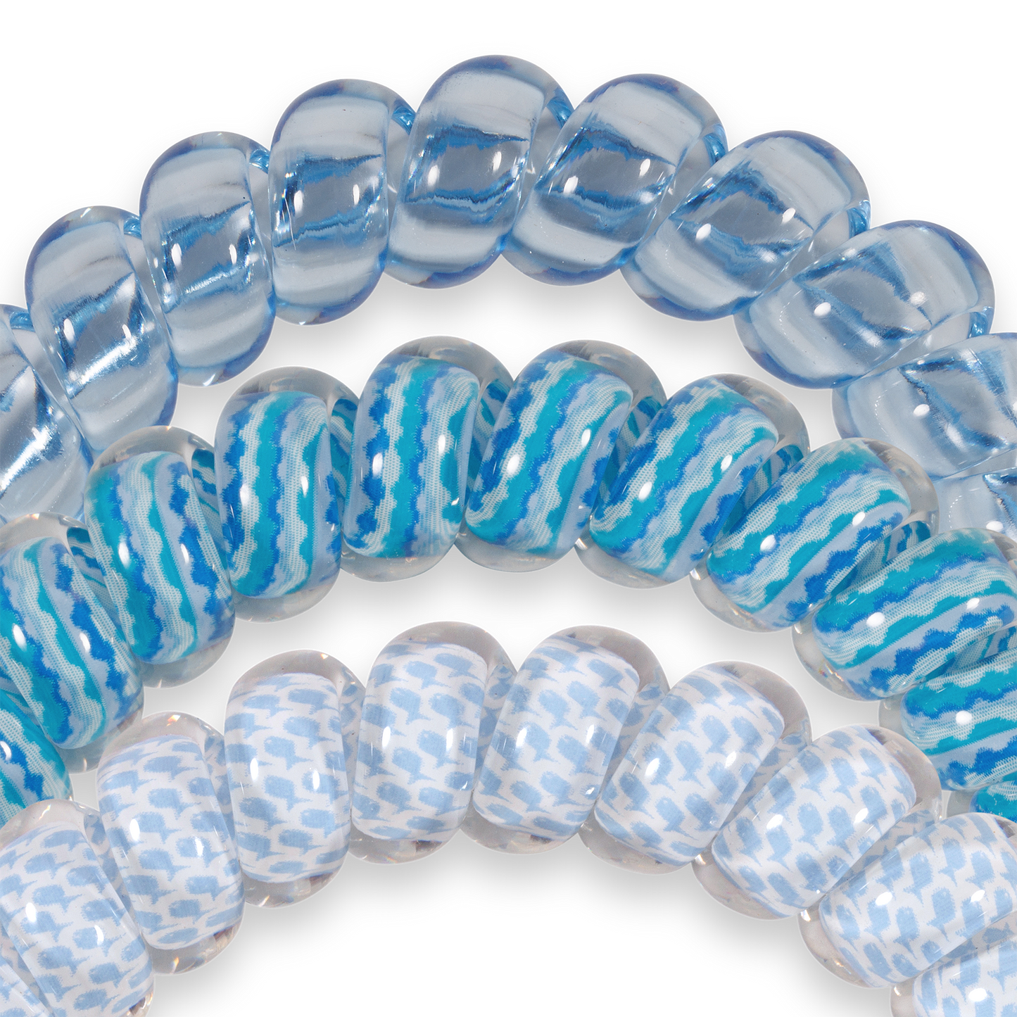 Spiral Hair Coils | Large | Summer Sky Hair Ties