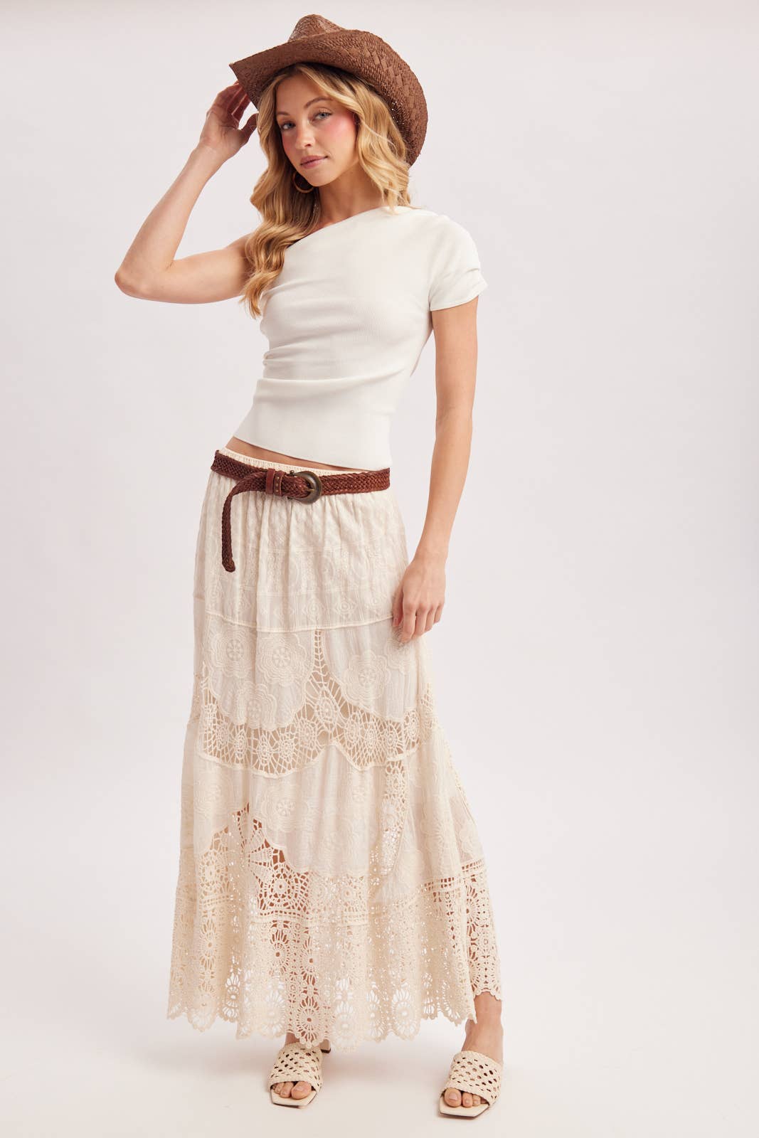 DRAPED KNIT ASYMMETRIC ONE SHOULDER KNIT TOP