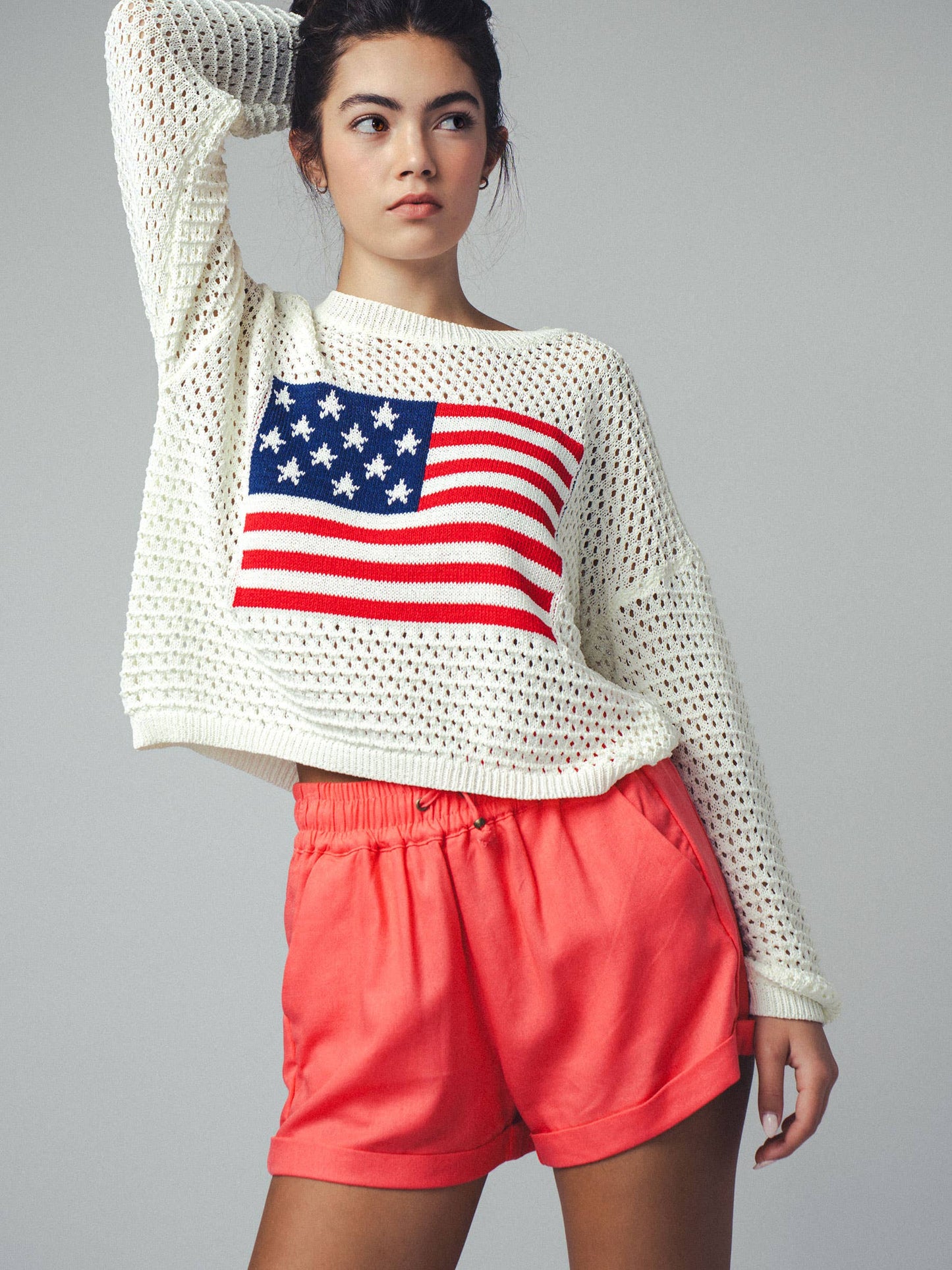 Viscose Linen Blend Drawstring Shorts