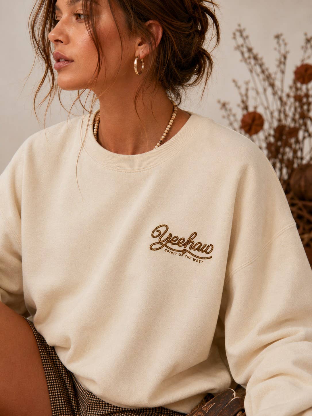 Born to be Wild Western Front and Back Graphic Sweatshirt