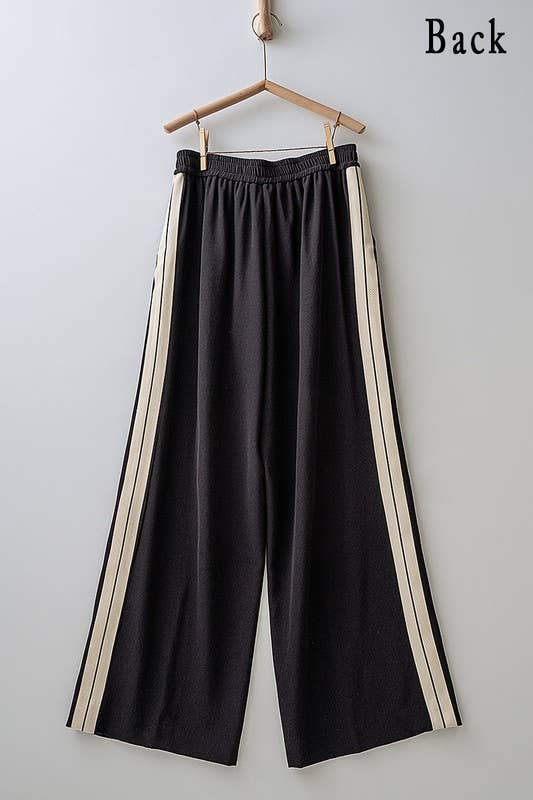 Side Stripe Drawstring Relaxed Statement Lounge Pants