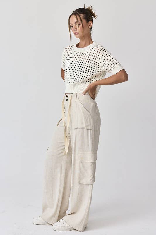 Maya Relaxed Fit Utility Wide Leg Pants