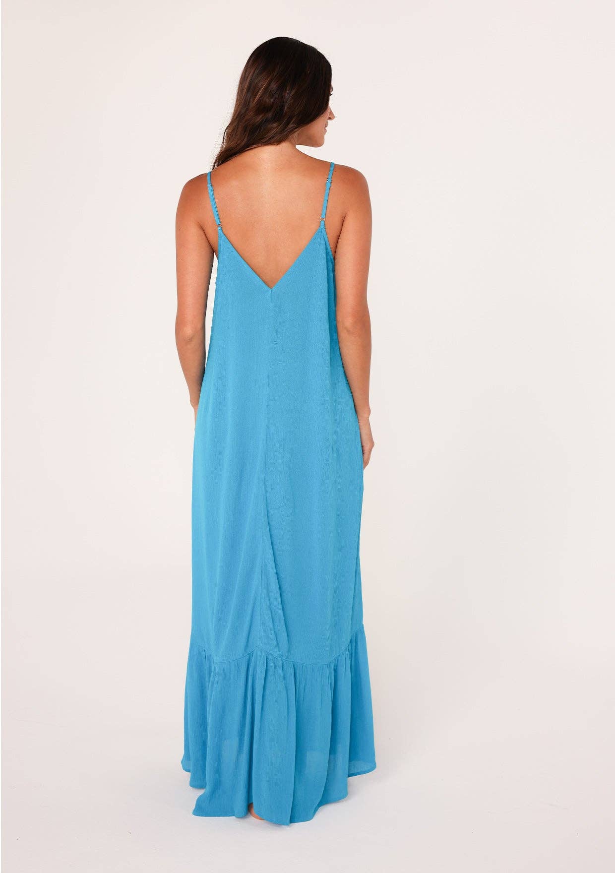 Billowy Bohemian Sleeveless V-Neck Maxi Dress