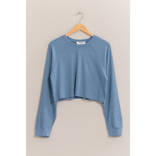 Raglan-Sleeve Crop Top