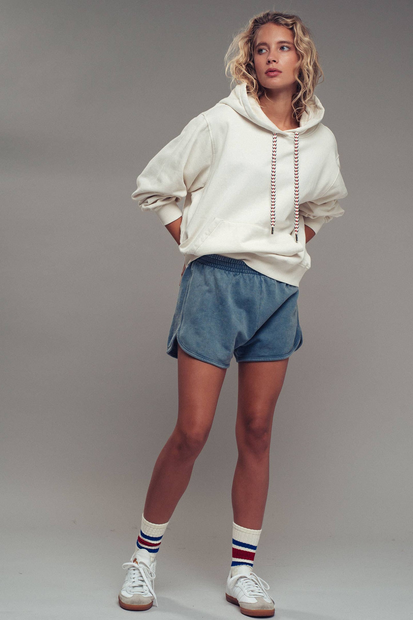 French Terry High Rise Lounge Shorts